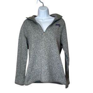 Patagonia women’s Better Sweater 1/4 Zip Fleece Pullover – Gray, Size L